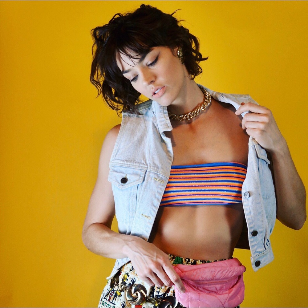 Vintage 90s Colorful Tube Top like new